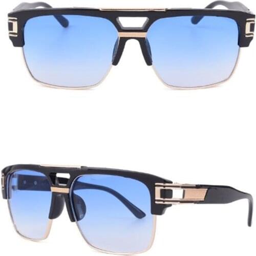 Mens and womens square sunglasses Outdoor UV 400 Sunglasses Beach blue sunglasses 2020 hot selling glasses