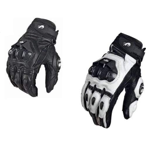 Mens Leather Riding Gloves Motorcycle Gloves Full Finger Gloves Rider Anti Fall off Road Glove Breathable Racing Protection
