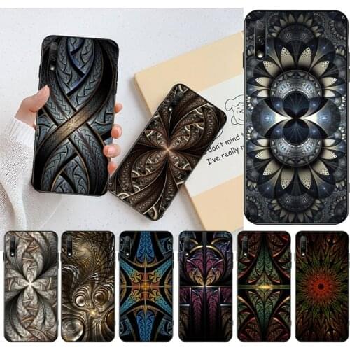 CUTEWANAN Black Flower Dark Technology TPU Soft Silicone Phone Case Cover for Huawei Honor 30 20 10 9 8 8x 8c v30 Lite view pro