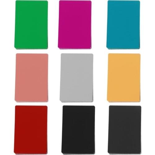 50Pcs Blank Sublimation Metal Name Card Custom Blank Printing Business Cards Kit