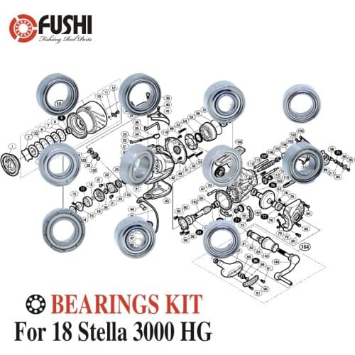 Fishing Reel Stainless Steel Ball Bearings Kit For Shimano 14 Stella 3000 HG 4000 4000 X G Spinning reels Bearing Kits