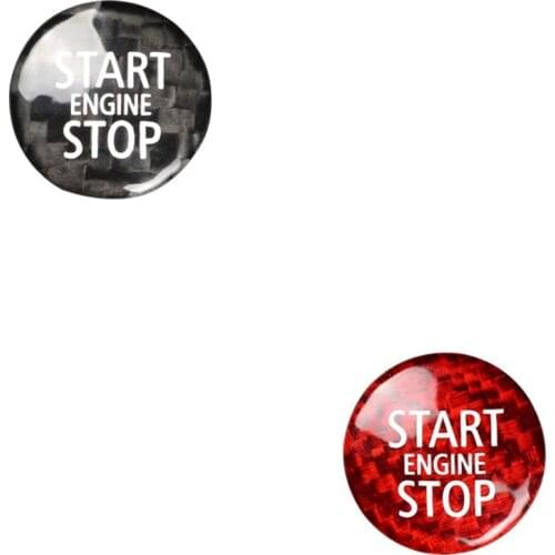 Carbon Fiber Engine Start Stop Button Interior Trim Cover Sticker for Mini Cooper R55 R56 R57 R58 R59 R60 R61