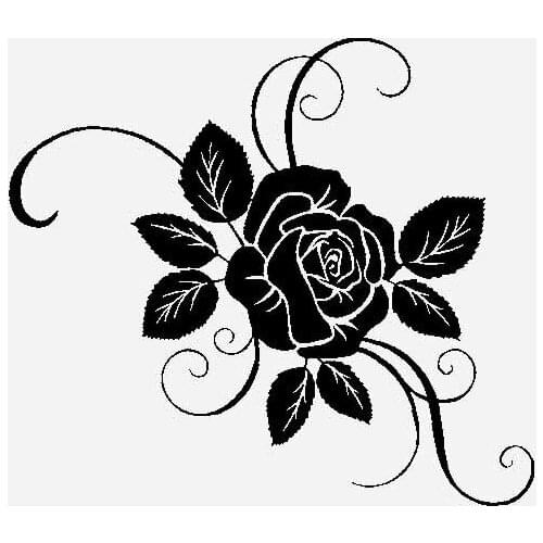 Lovely KK Rose Gorgeous Ornamentation Cover Scratches Car Sticker Bumper Window Windshield Pvc 16.2CM X 14.4CM