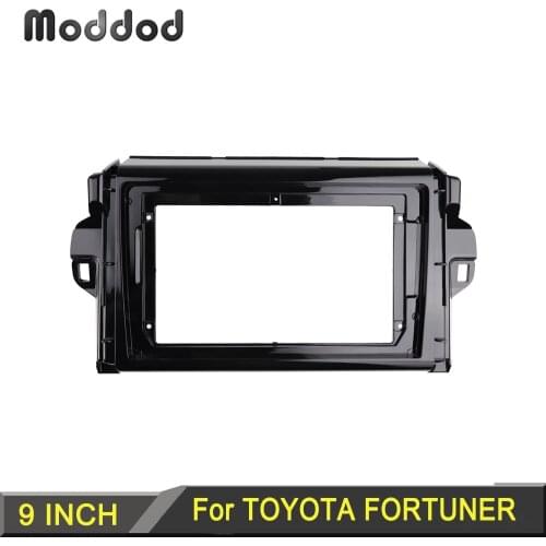 Car Radio Fascia fit for TOYOTA FORTUNER COVERT 2016 Stereo GPS DVD Player Install Surround Trim Panel Kit Android Frame Cover