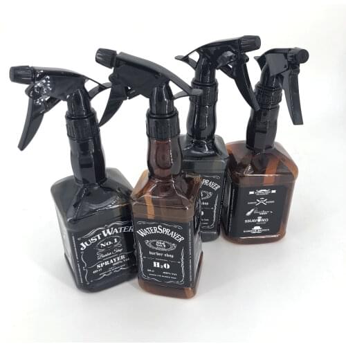 500ML/650ML Hairdressing Spray Bottle Salon Barber Hair Tools Water Sprayer Retro Whiskey Oil Head Watering Can