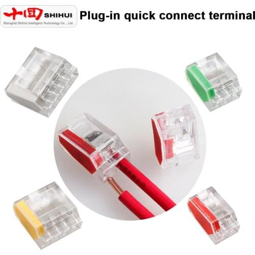 PCT-252/253/254/255 Plug-In Quick Wire Connectors Hardwire Terminals Power Cord Butt Connector 32A Parallel Module
