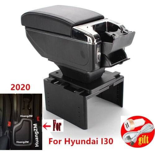 For Hyundai I30 armrest box 2020 central Store content box car-styling Storage Center Console products interior accessories
