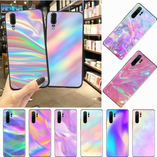 Streamer Luxury rainbow Shiny art Phone Case For Huawei honor Mate P 10 20 30 40 Pro 10i 9 10 20 8 x Lite