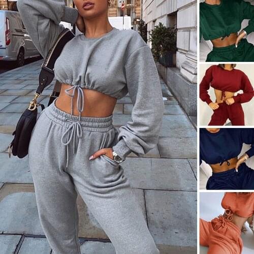 2pcs Fitness Sports Suit Yoga Running Set Loose Sport Top Pant Casual Fashion Gym Set Tracksuit Legging Workout Activewear Set