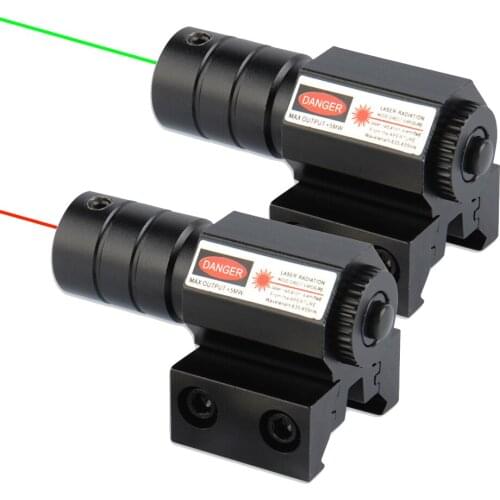 US Store Red Green Dot Laser Sight for Picatinny and Rifle with 635-655nm Adjustable 11mm 20mm Picatinny Weaver Mount