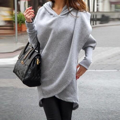 High Quality Autumn Winter Irregular Hoodies Sweatshirts Women Fashion Sweatshirts Women Female Clothing