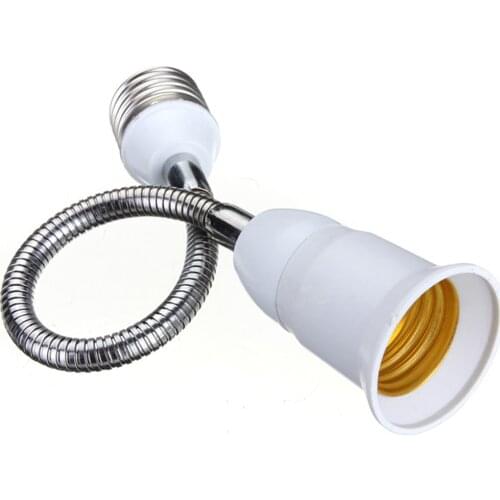 Hot sale E27 to E27 20CM Length Flexible Extend Extension LED Light Bulb Lamp Holder Screw Socket Adapter Connecter Converter