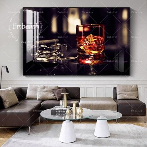 Embelish Wine Glass Dinning Kitchen Room Decor Posters HD Print Canvas Paintings Modern Home Decor Fashion Wall Art Pictures