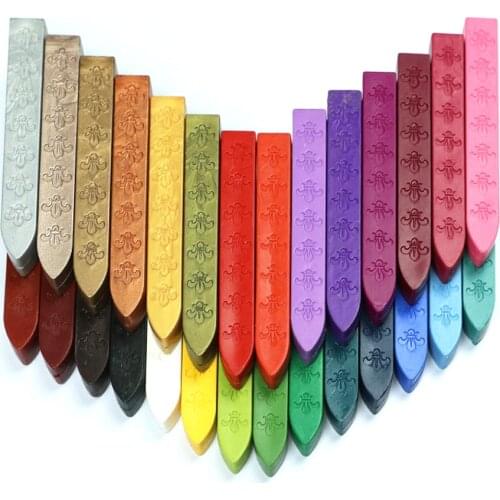 WYSE Retro Lris Sealing Wax Stick Stamp Feur-De-Lis Pattern Wax Seal for Wedding Scrapbook Vintage Craft Decor Card