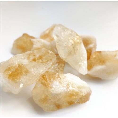 High Quality Natural Brazilian Citrine Unprocessed Citrine Rough Stone Mineral Specimen for Collection Home Decoration DIY Gifts