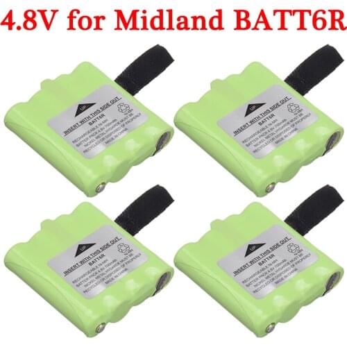 1-10pcs 4.8V 700MAH NI-MH Rechargeable Battery for Midland BATT6R BATT-6R 2 Way Radio Battery spare parts