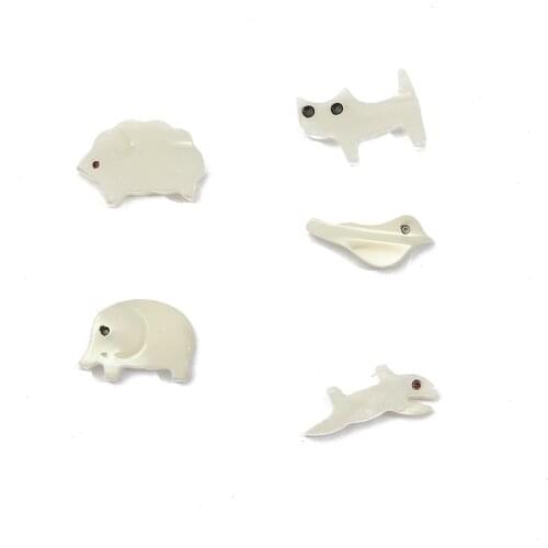 1pc Natural Shell Beads Pendant Rabbit Peace Dove Lamb Puppy Shell Beads Charms for DIY Fashion Necklace Bracelet Earrings