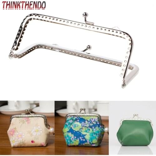 1pc Sew Holes Purse Handbag Handle Metal Coins Bag Kiss Clasp Frame 12cm F3MD
