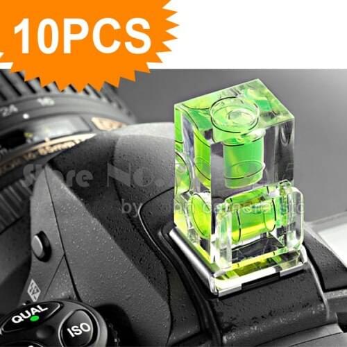 10pcs/lot Hot Shoe Two Axis Double Bubble Spirit Level Mount For Camera Slr Dslr for Can&n nik&n