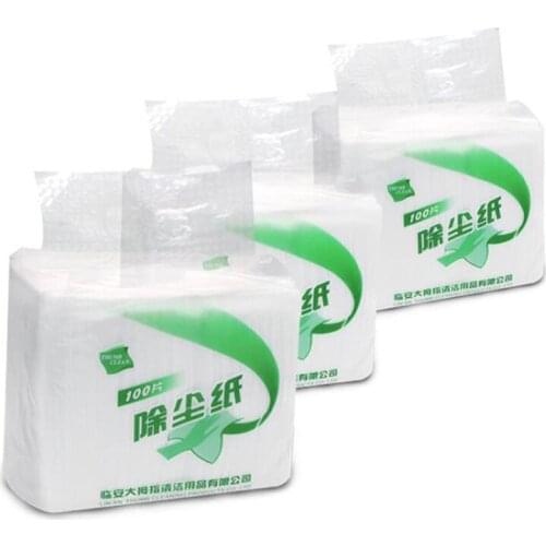 100pcs Disposable Electrostatic Dust Removal Mop Paper Home Kitchen Furniture Bathroom Tiles Cleaning Cloth Accessories