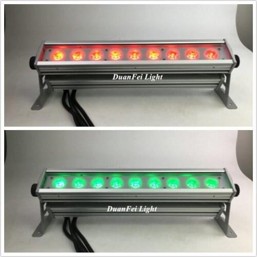 12Pieces Mini Strip IP65 Dmx Led Rgb Wall Washer Light 9x9w Outdoor Dj Bar