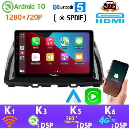 1280*720P PX6 4G+64G Android 10.0 Car GPS Radio Player For Mazda CX-5 CX5 CX 5 SPDIF HDMI auto Head Unit 4G LTE WiFi 360 Camera