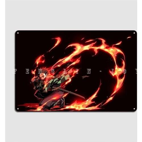 Demon Slayer Kimetsu No Yaiba 17 Metal Sign Wall Wall Decor Club Create Tin Sign Poster