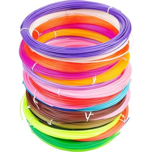 3D filements for 3D PEN 50/100/200 Meter 1.75mm ABS PLA Material Filament 3d Refill 3d handle plastic for 3 D Pen school drawing