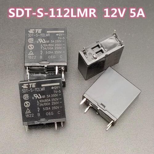 5Pcs/Lot Relay Sdt-S-112Lmr Dc12V 4Pin 5A 12Vdc New And Original