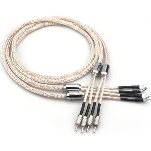 Audiophile Microspace Monocrystalline Copper Silver-plated Audio Speaker Cable HIFI Speaker Cable