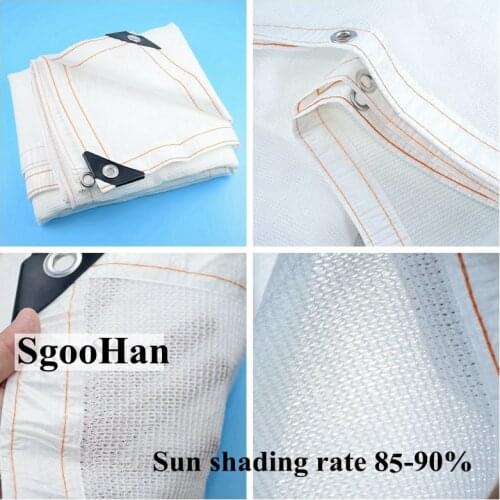 White HDPE Anti-UV Sun Shading Net Garden Balcony Succulent Plant Protection Carport Cover Swimming Pool Sun-proof Sunshade Net