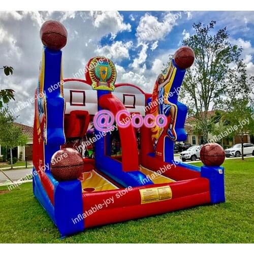 Free air ship to door,cool inflatable basketball hoop games,2 player carnival games, newest ball goal games for sale