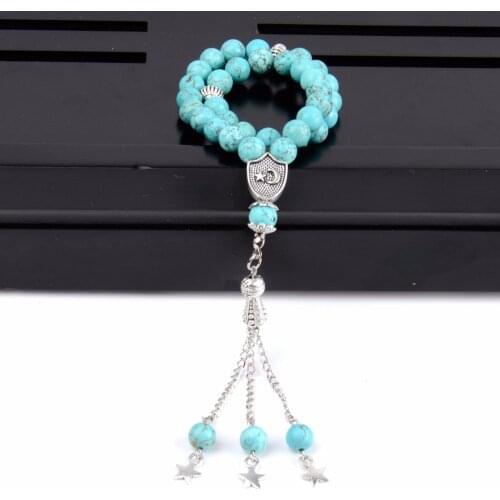 Handmade Bracelet Classic Charm 33 Prayer Beads Islamic Muslim Tasbih Allah Mohammed Rosary For Women Men Fashion Jewelry Gifts