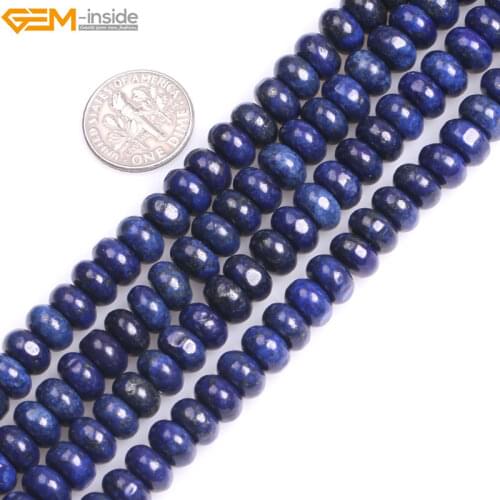 Gem-inside Dyed Color Rondelle Lapis Lazuli Beads For Jewelry Making Dyed Color Selectable Size 15inches DIY Jewellery