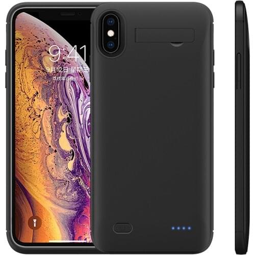 Battery Case For iphone XR X XS Max Slim Power Bank Charing Case For iphone 6 6S 7 8 Plus Battery Charger Case Stand Back cover