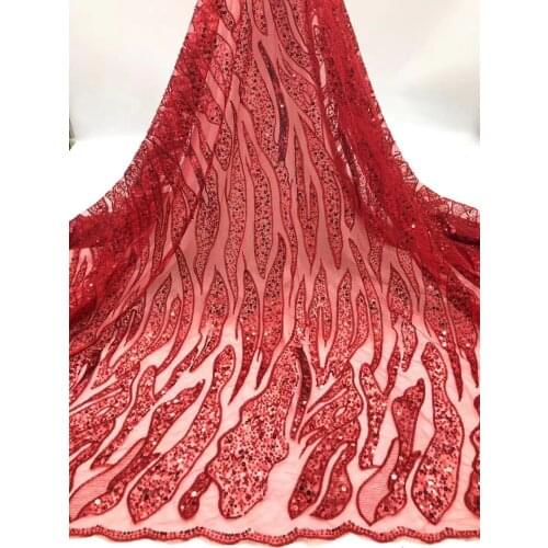 French Mesh Lace Fabric 2021 Latest African Embroidery Mesh Tulle Lace Fabric With Sequined Lace Fabric For Wedding J4280