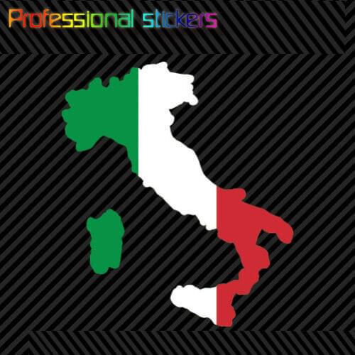Italy Shaped Italian Flag Sticker Premium Die Cut Vinyl Italia Stickers for Car, RV, Laptops, Motorcycles