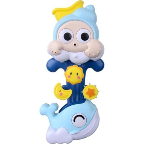 J60B Toddler Bath Toys Googly Eyes Water Spinner Steady Stream Spray Water Flow Fountain Water Scoop Widgets Squirters Sprink