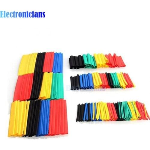 164pcs Set Polyolefin Shrinking Assorted Heat Shrink Tube Wire Cable Insulated Sleeving Tubing Set