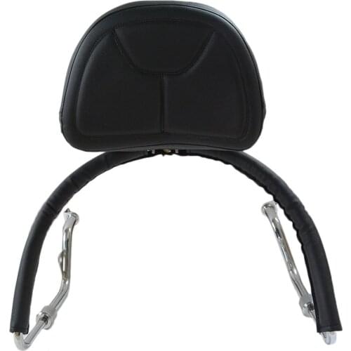 Black leather Motorcycle Adjustable Driver Rider seat Backrest Kit Custom Made For Honda Goldwing GL1800 2001-2017 16 15 14 13