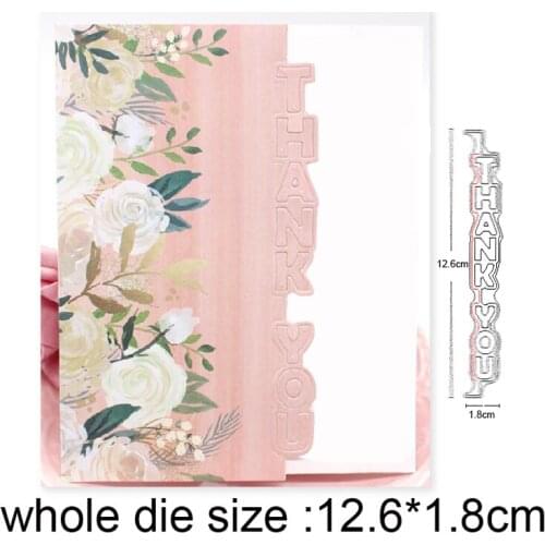Metal Cutting Dies Stencils for DIY Scrapbooking/photo Album Thank You Decorative Embossing DIY Paper Card