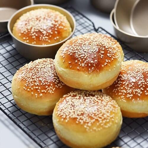 Mini Hamburger Plate Cake Pan Baking Mold Aluminum Round Cake Tins Cakes Tins Baking Tools