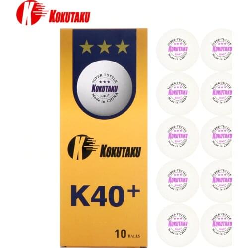 KOKUTAKU 10pcs/box ABS Plastic Material Table Tennis Balls 3 Star 40+mm 2.8g Ping Pong Balls for Game Tenis PingPong Ball