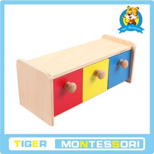 Wholesale 100%green paint wood educational toy professional montessori materials Box w/ Bins I010