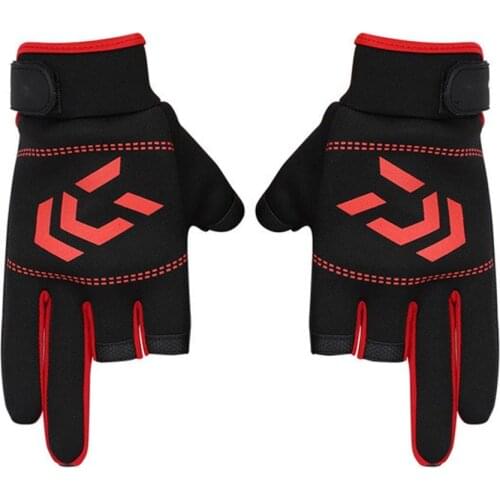 2021 NEW 1 Pair Fishing Gloves Men Women Outdoor Fishing Anti-slip 3 Cut Finger Sports Fish Equipment Angling SBR Gloves