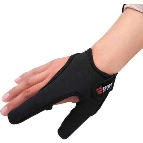 1Pcs Fishing Gloves Half Protector Anti-Slip Anti-cut Two Finger Rod Wear Fish Catch Fingerless Outdoor Accessory New