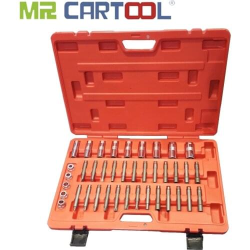 MR CARTOOL 39Pcs Shock Remover Buckles &Installer Caps Kit Spring shock absorber upper seat remover For Mercedes BMW VW ect