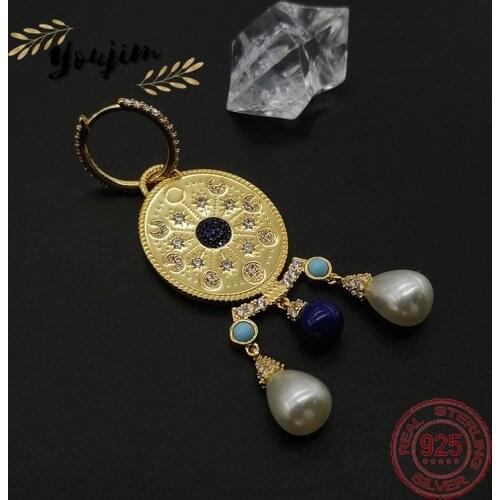 New July Fashion Women Pearl Zircon CZ 925 Silver Earrings Luxury Monaco Exquisite Jewelry Gift