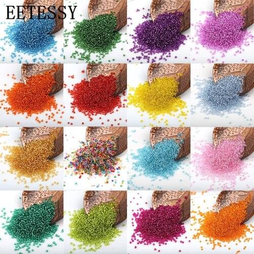 EETESSY 2mm Glass Seed Beads 100g/bag Charm Czech Glass Spacer Beads For Rings Bracelets Kids DIY Jewelry Making 6500pcs