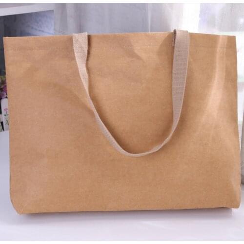 PUBGS Unisex Shoulder Bag Handbags Shopping Bag 2021 NEW Kraft Paper Bag Gift Bag Washable Tear-resistant Environmental-friendly